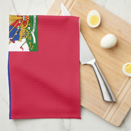 Haïtiaanse vlag theedoek (Quarter Fold)