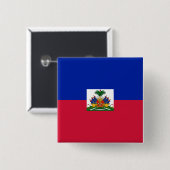 Haïtiaanse vlag vierkante button 5,1 cm (Voorkant /achterkant)