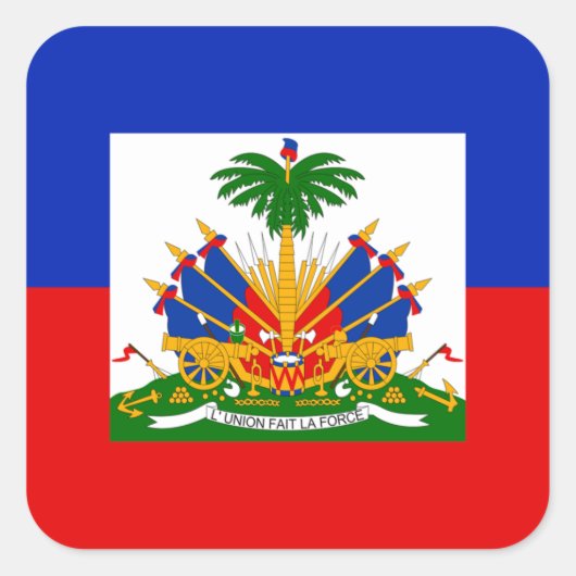Haïtiaanse vlag vierkante sticker (Voorkant)