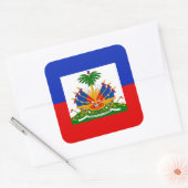 Haïtiaanse vlag vierkante sticker (Envelop)