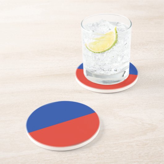 Haïtiaanse vlag zandsteen onderzetter (Zijkant)