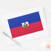 Haïtiaanse vlagstickers rechthoekige sticker (Envelop)