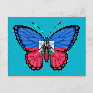 Haitian Butterfly Flag Briefkaart