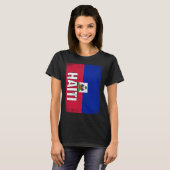 Haitian Flag Haiti 2 T-shirt (Voorkant volledig)