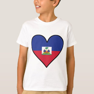 Haitian Flag Heart T-shirt