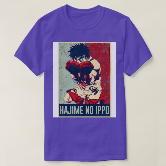 Hajime no Ippo in hoop en noodlijdende stijl T-shirt (Design voorkant)