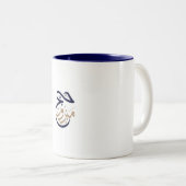 Hajj Mabroor Mug bleu marine (Devant droit)