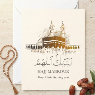 Hajj Mabrour Kaart  Islamitische Labayka Allahouma