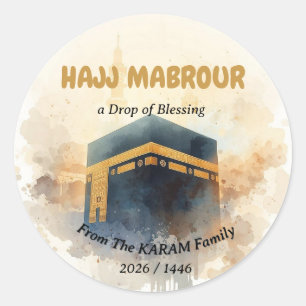 HAJJ MABRUR AUTOCOLLANT PERSONNALISÉ & ÉTIQUETTE P