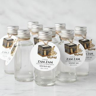 HAJJ MABRUR Zam Zam water Favor Tag Bedankjes Labels