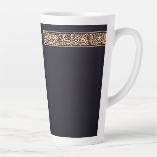 Hajj Mubarak Heilige Kaaba Mekka Islamitische devo Latte Mok (Rechts)