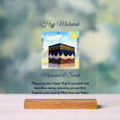 Hajj Mubarak Personalised Islamic Gifts Acryl Bord (Neutraal)