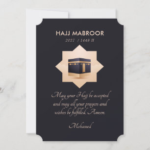 Hajj Mubarak wenskaart Elegante Islamitische Hajj  Kaart