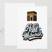Hajj Mubarak wenskaart Feestdagenkaart (Voorkant / Achterkant)