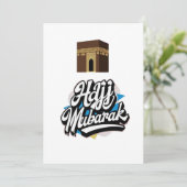 Hajj Mubarak wenskaart Feestdagenkaart (Staand voorkant)