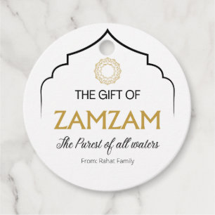 Hajj tabaruk Favor Tags, Hajj tabaruk Bedankjes Labels