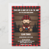 Hak Chop! Rustic Lumberjack Flannel Baby shower Kaart (Voorkant)