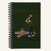 Hak hout voor goed Schrijf Notitieboek (Voorkant)