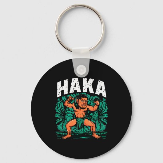 Haka Dance Funny Maori Dance Culture Outfit Sleutelhanger (Voorkant)