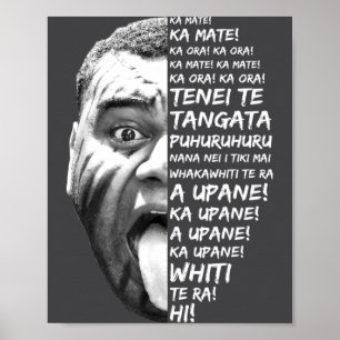 Haka Nieuw-Zeeland Maori Nieuw-Zeeland Fans Rugby  Poster