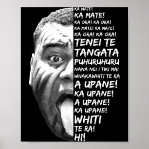 Haka Nieuw-Zeeland Maori Nieuw-Zeeland Rugby-fans Poster