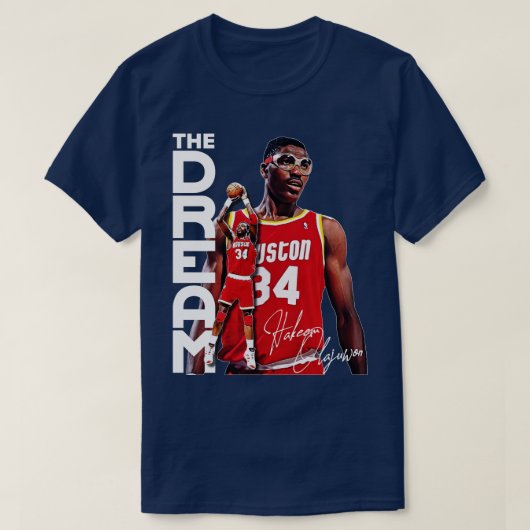 Hakeem De Droom Olajuwon Fan Design T-shirt (Design voorkant)