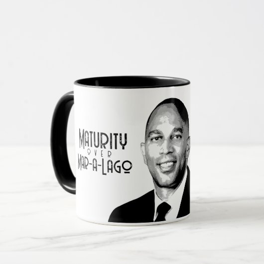 Hakeem Jeffries - Looptijd boven Mar-a-Lago Mok (Voorkant links)