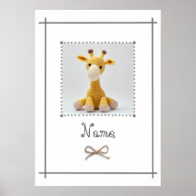 Haken Giraffe Baby Nursery Minimalistische Muurkun