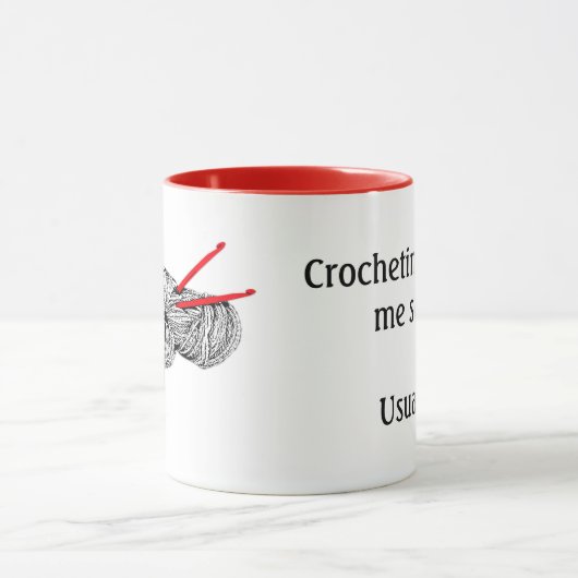 Haken houdt me gezond. Meestal. Mok (Midden)