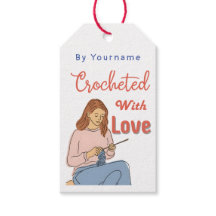 Haken met liefde Handgemaakte cadeautag met verzor