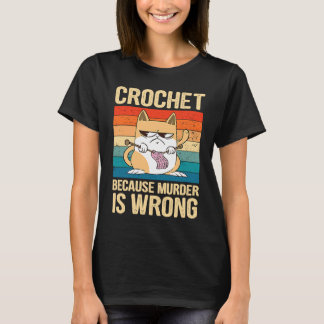 Haken Omdat Moord Verkeerd Is  Kat vintage  1 T-shirt