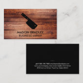 hakmes | Houten planken Visitekaartje (Voorkant / Achterkant)