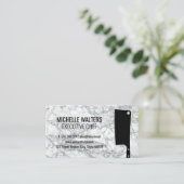 Hakmes | Marmeren Achtergrond Visitekaartje (Staand voorkant)