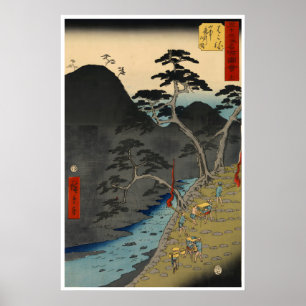Hakone-houtsnede Utagawa Hiroshige Kunst Poster