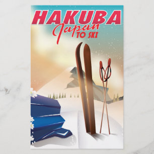 Hakuba Japanse reisposter. Briefpapier