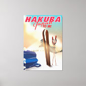 Hakuba Japanse reisposter. Canvas Afdruk (Voorkant)