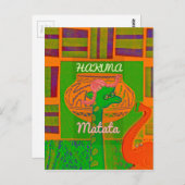 Hakuna Giraffe Art Print Briefkaart (Voorkant / Achterkant)