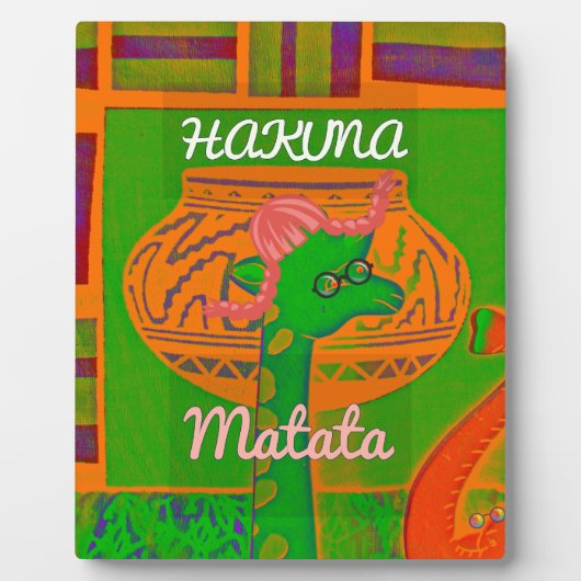 Hakuna Giraffe Art Print Fotoplaat (Voorkant)