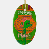 Hakuna Giraffe Art Print Keramisch Ornament (Rechts)