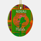 Hakuna Giraffe Art Print Keramisch Ornament (Rechts)