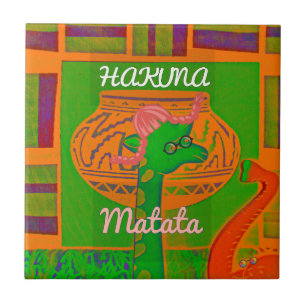 Hakuna Giraffe Art Print Tegeltje