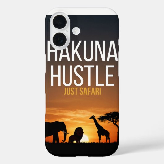 Hakuna Hustle Gewoon Safari Case-Mate iPhone Case (Achterkant)