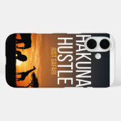 Hakuna Hustle Gewoon Safari Case-Mate iPhone Case (Achterkant (horizontaal))