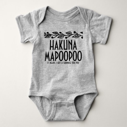 Hakuna Mapoopoo Bébé Body (Devant)