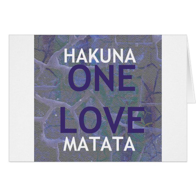 HAKUNA MATATA (Voorkant Horizontaal)