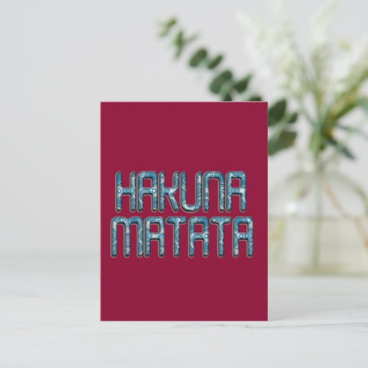 Hakuna Matata 3D Art Print Briefkaart (Staand voorkant)