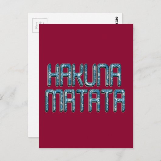 Hakuna Matata 3D Art Print Briefkaart (Voorkant / Achterkant)