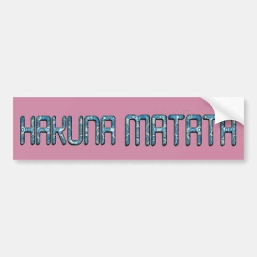 Hakuna Matata 3D Art Print Bumpersticker (Voorkant)
