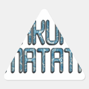 Hakuna Matata 3D Art Print Driehoek Sticker