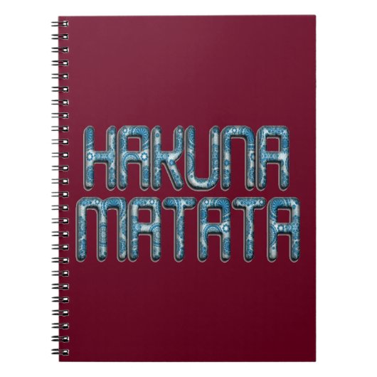 Hakuna Matata 3D Art Print Notitieboek (Voorkant)